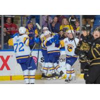 Saskatoon Blades celebrate win