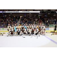 Vancouver Giants pose with bears