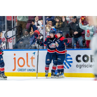 Saginaw Spirit celebrate a goal