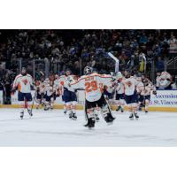 Greenville Swamp Rabbits celebrate a win